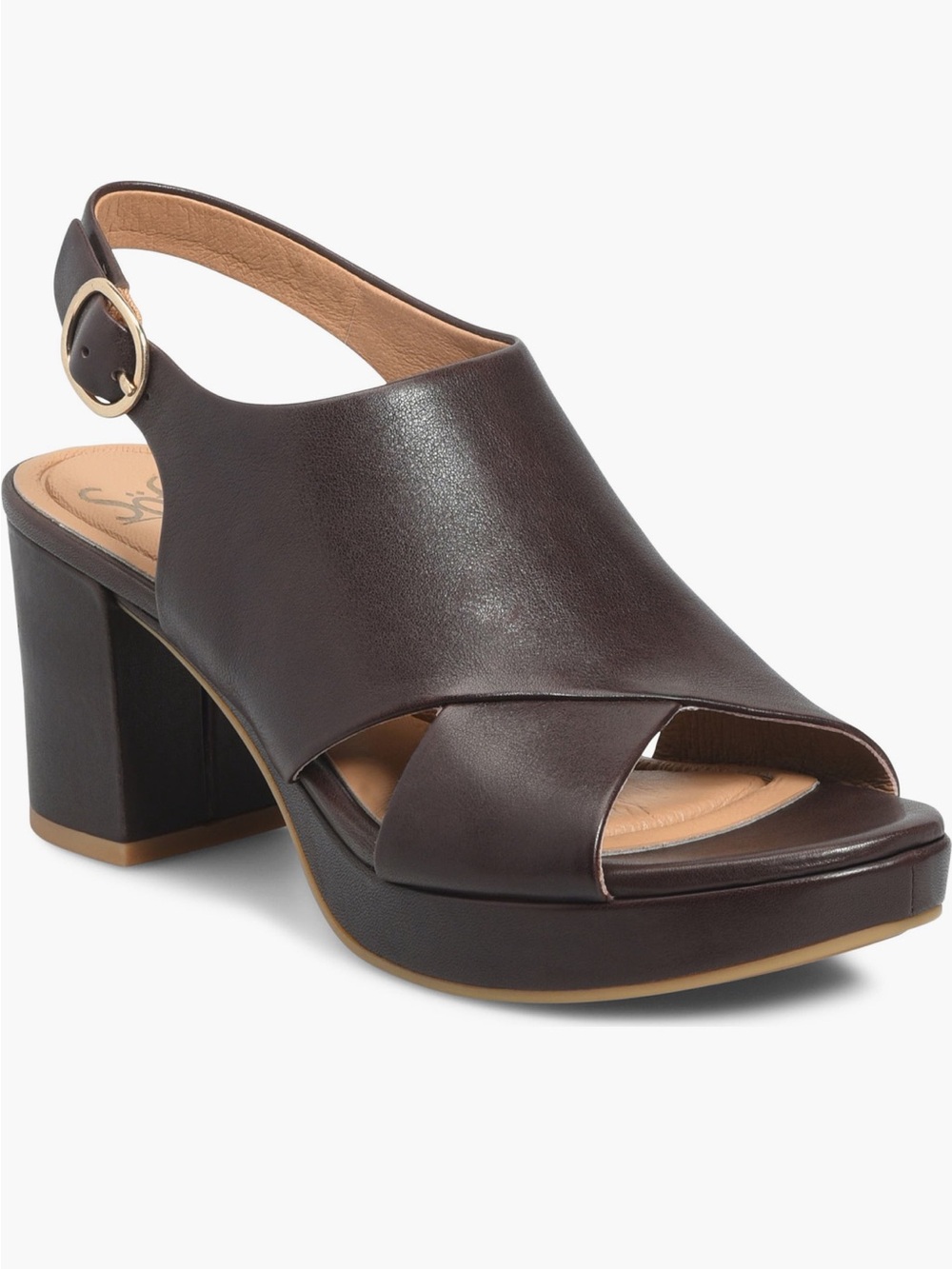 Liv Leather Slingback Platform Sandal
